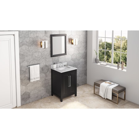 Jeffrey Alexander 22In. W X 1In. D X 28In. H Black Cade Mirror MIR2CAD-22-BK